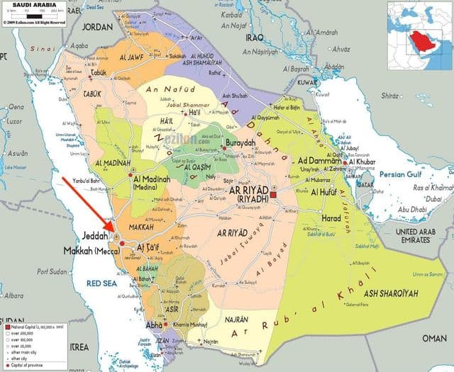 麦加（Makkah）机场的地图