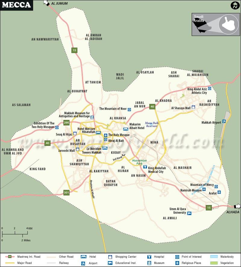麦加(Makkah)景点地图