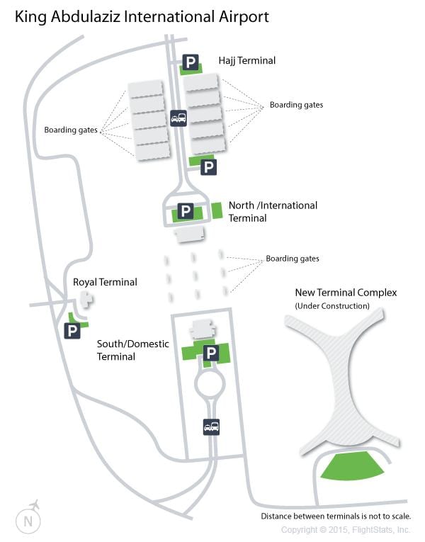 麦加（Makkah）机场航站楼地图